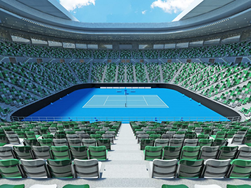 Tennis stadium, picture taken from grandstand